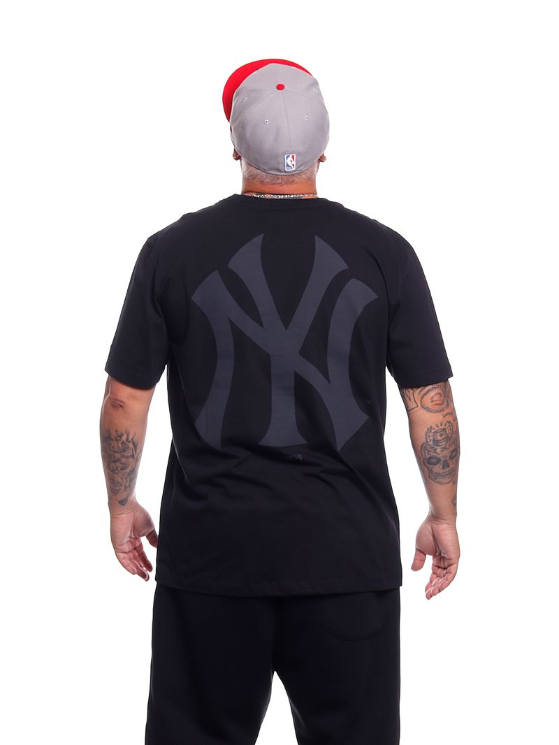 Camiseta-Plus-Size-New-Era-MLB-New-York-Yankees-Preto