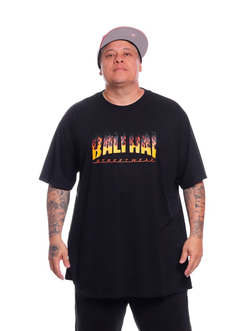 Camiseta-Plus-Size-Bali-Hai-Flame-Preto