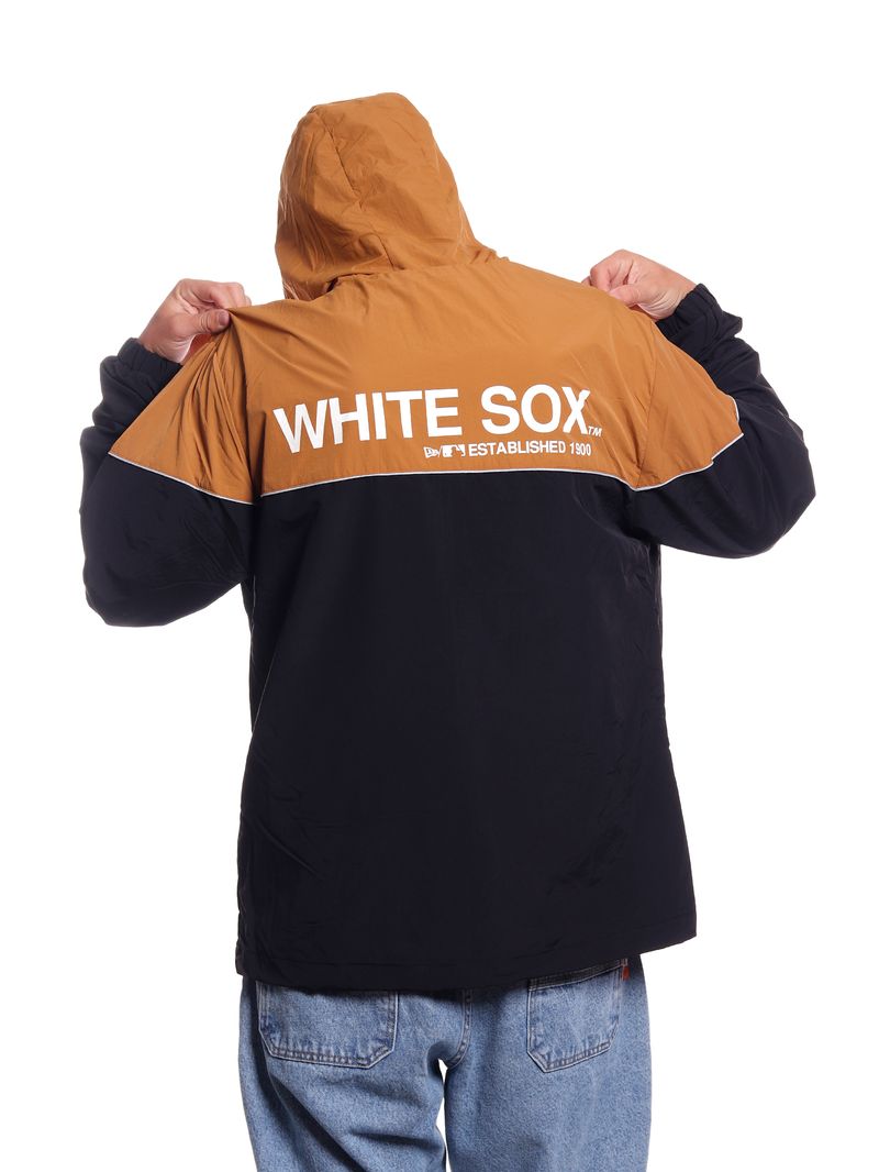 Jaqueta-Corta-Vento-New-Era-MLB-Chicago-White-Sox-Institutional-Style-Preto-bege