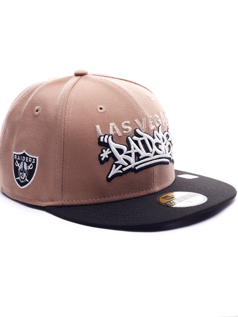 Bone-New-Era-59FIFTY-Fitted-NFL-Las-Vegas-Raiders-Core-Street-Bege