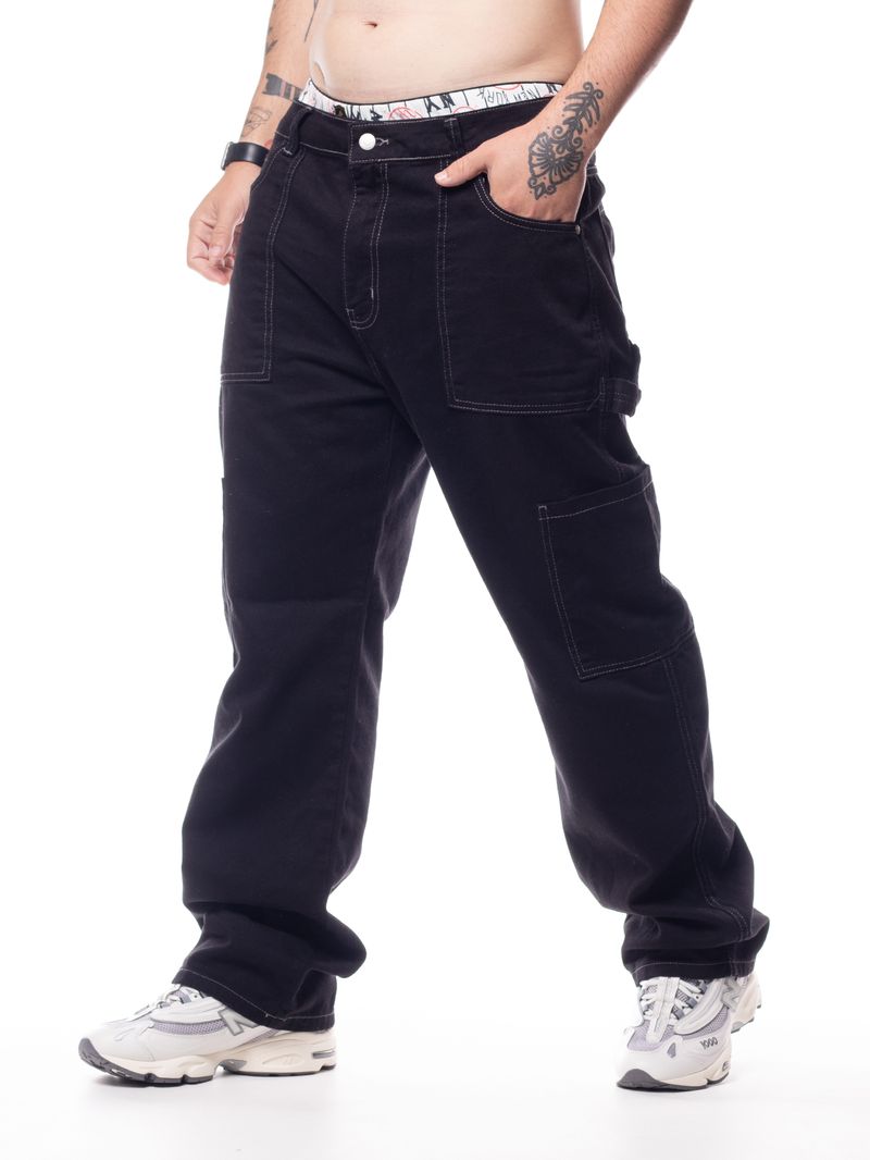 Calca-Bali-Hai-Straight-Cargo-Carpinteiro-Hanks-Plus-Preto