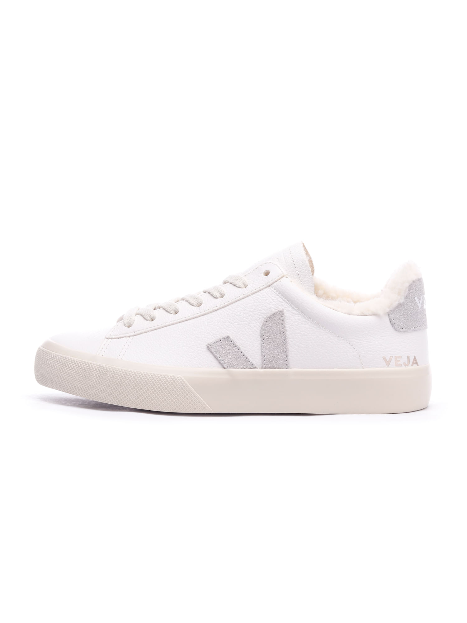 Tênis Veja Campo Winter Chromefree Leather Extra White Grey