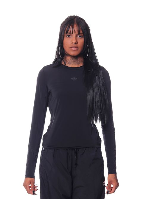 Camiseta Adidas Manga Longa Adicolor Sheer Três Listras