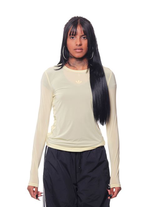 Camiseta Adidas Manga Longa Adicolor Sheer Três Listras