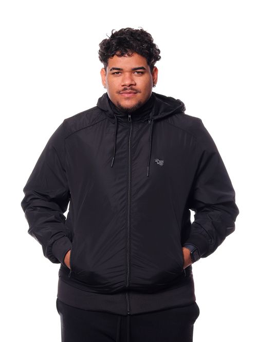 Jaqueta Corta Vento Plus Size Bali Hai Lettermark
