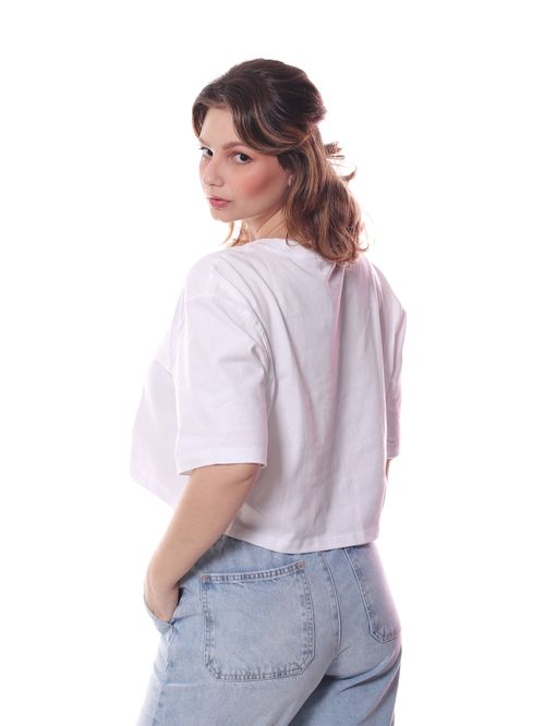 Camiseta Cropped Adidas Essentials