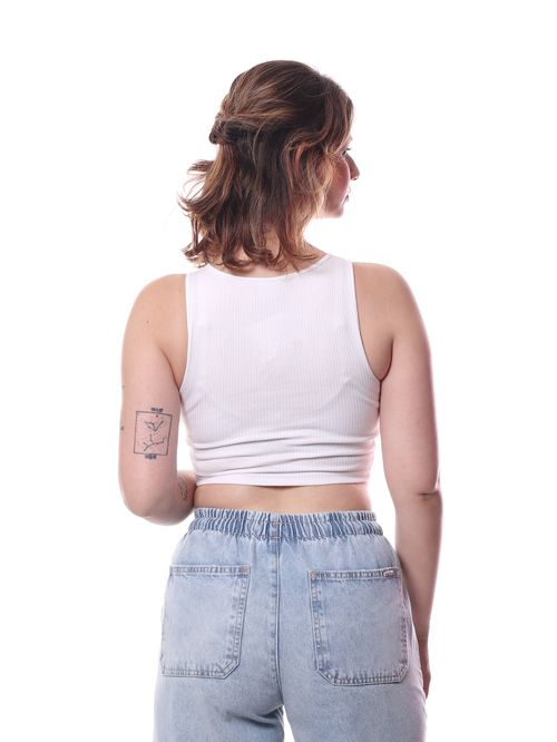 Top Puma Wardrobe ESS Ribbed Crop