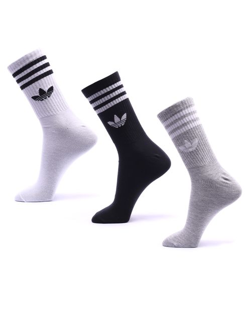 Meia Adidas Três Listras Crew 3 Pares