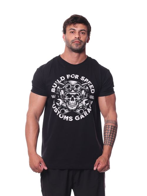Camiseta Bali Company Skull Customs Garage