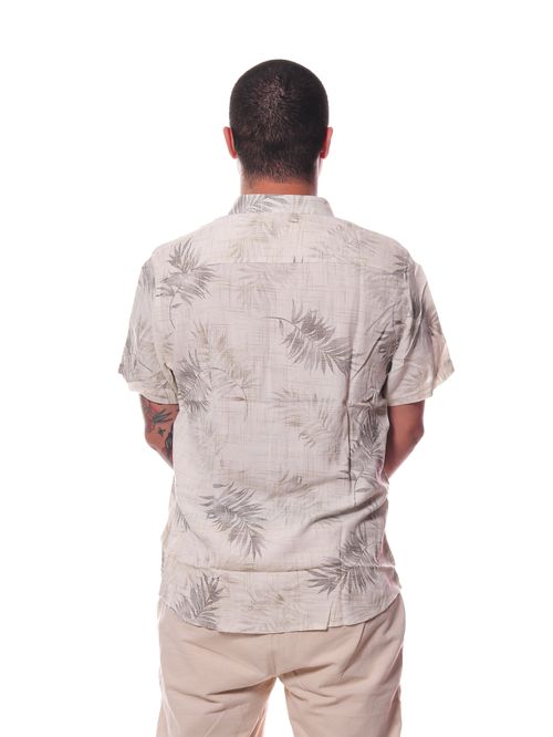 Camisa Bali Company Slim Fit Folhagem Tropical