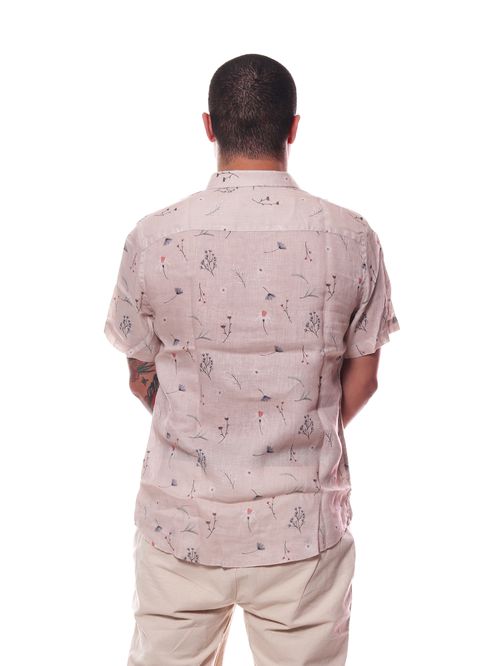 Camisa Bali Company Slim Fit Rosas Orquideas