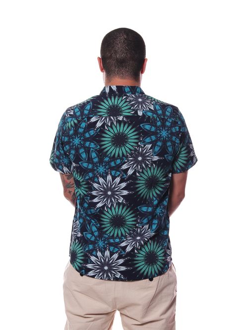 Camisa Bali Company Slim Fit Tropical Selvage