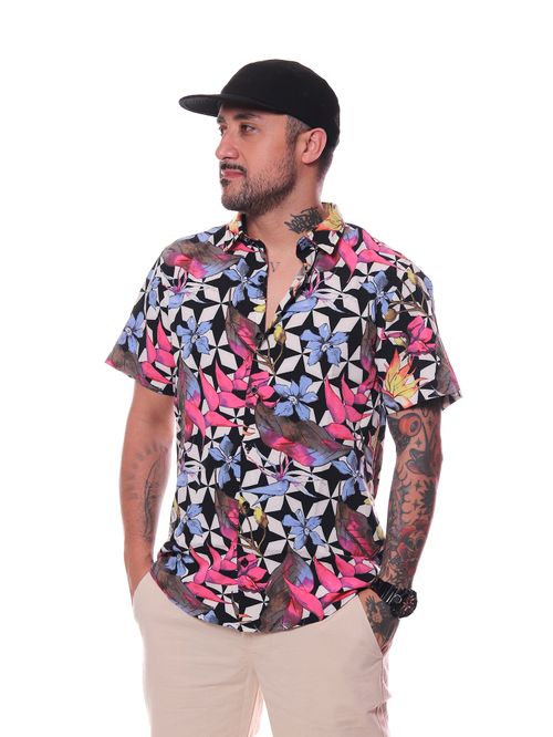 Camisa Bali Company Slim Fit Tropical