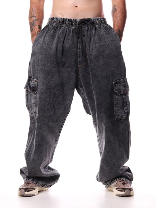 Calça Jeans Cargo Plus Size Bali Company