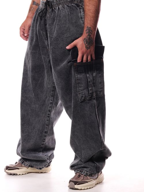 Calça Jeans Cargo Plus Size Bali Company