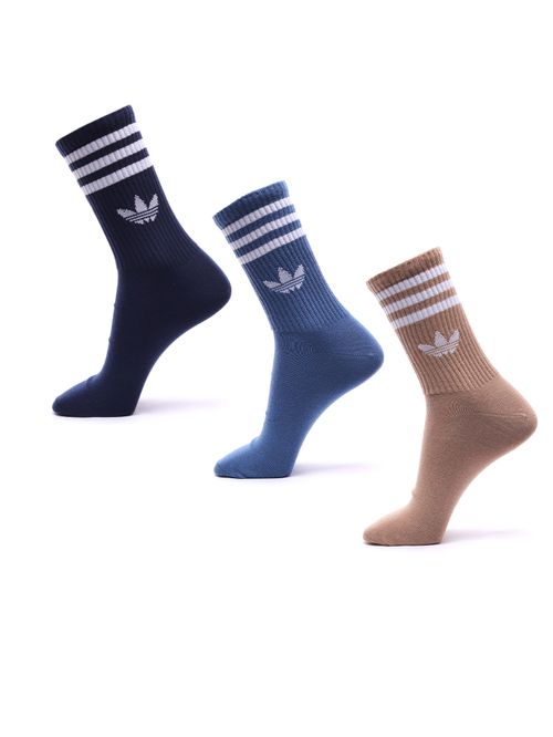 Meia Adidas 3 Stripes Crew 3 Pares