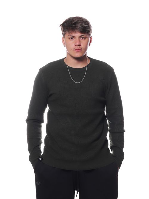 Suéter Bali Company Ml Tricot Basic Clip Bd