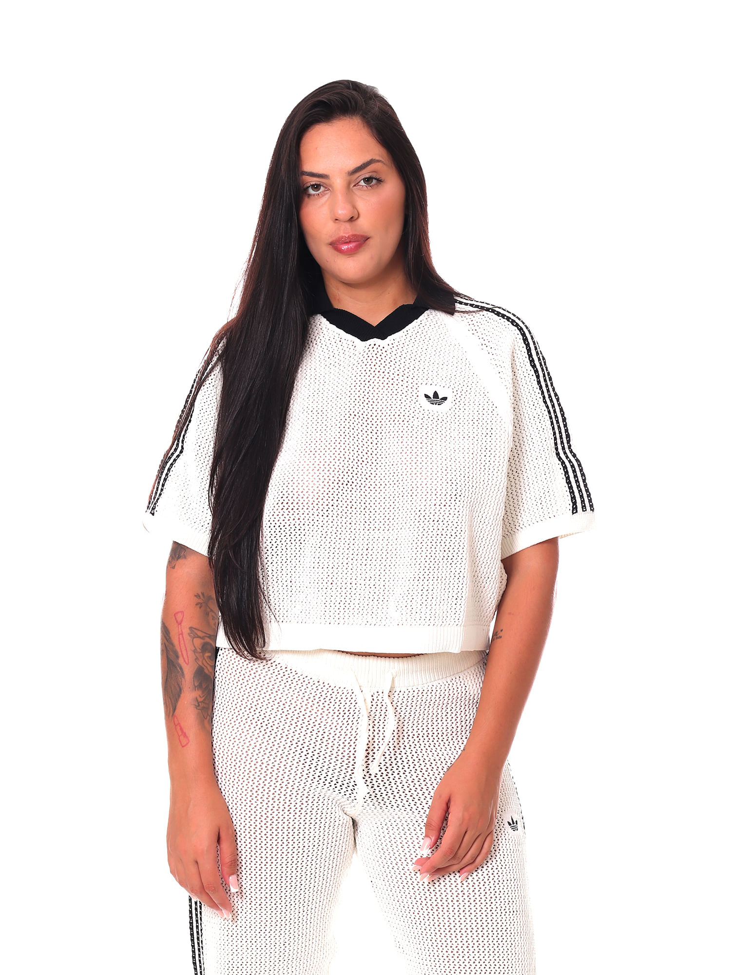 Camisa Adidas Polo Crochê