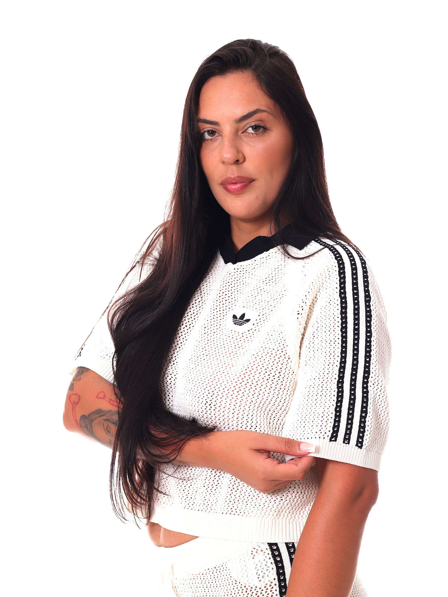 Camisa Adidas Polo Crochê